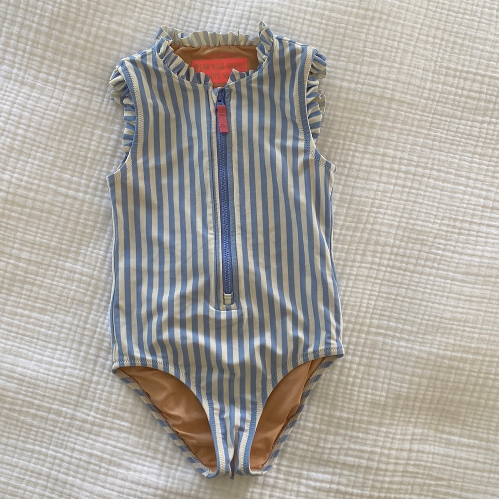J crew kids swim size 4-5 one piece zip up